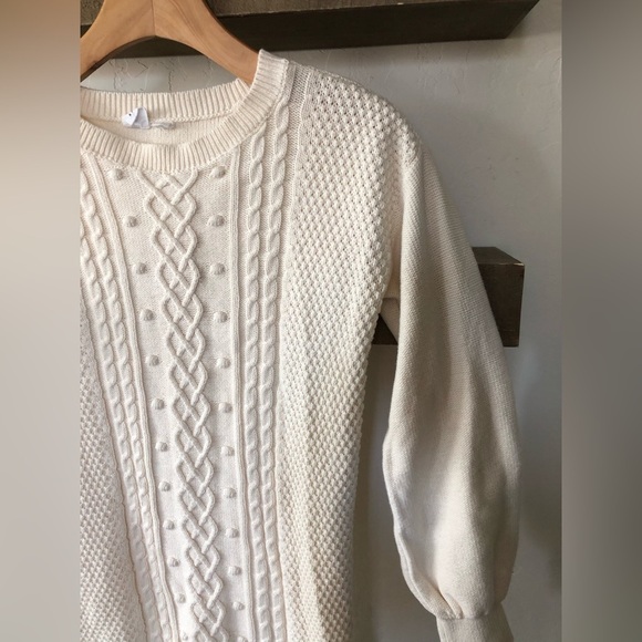 GAP Kids|Big girl chunky knit fisherman sweater dress in tan/neutral••Size 14-16 - Picture 5 of 8